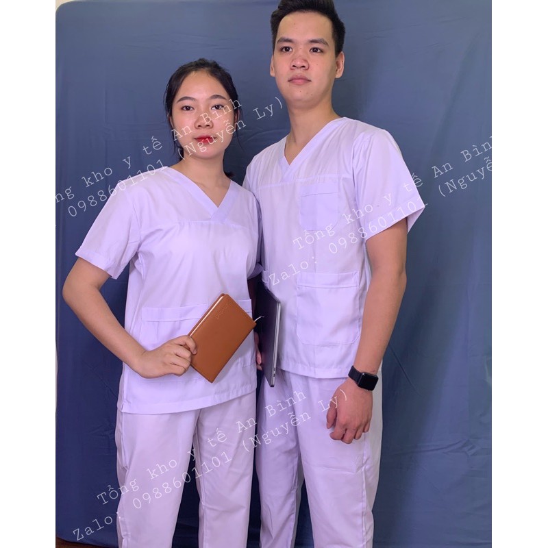 Bộ Scrubs cổ tim phòng mổ,  đồng phục Spa, phòng khám, Bác Sĩ, quần áo phòng mổ, đồng phục phẫu thuật VẢI THƯỜNG | BigBuy360 - bigbuy360.vn