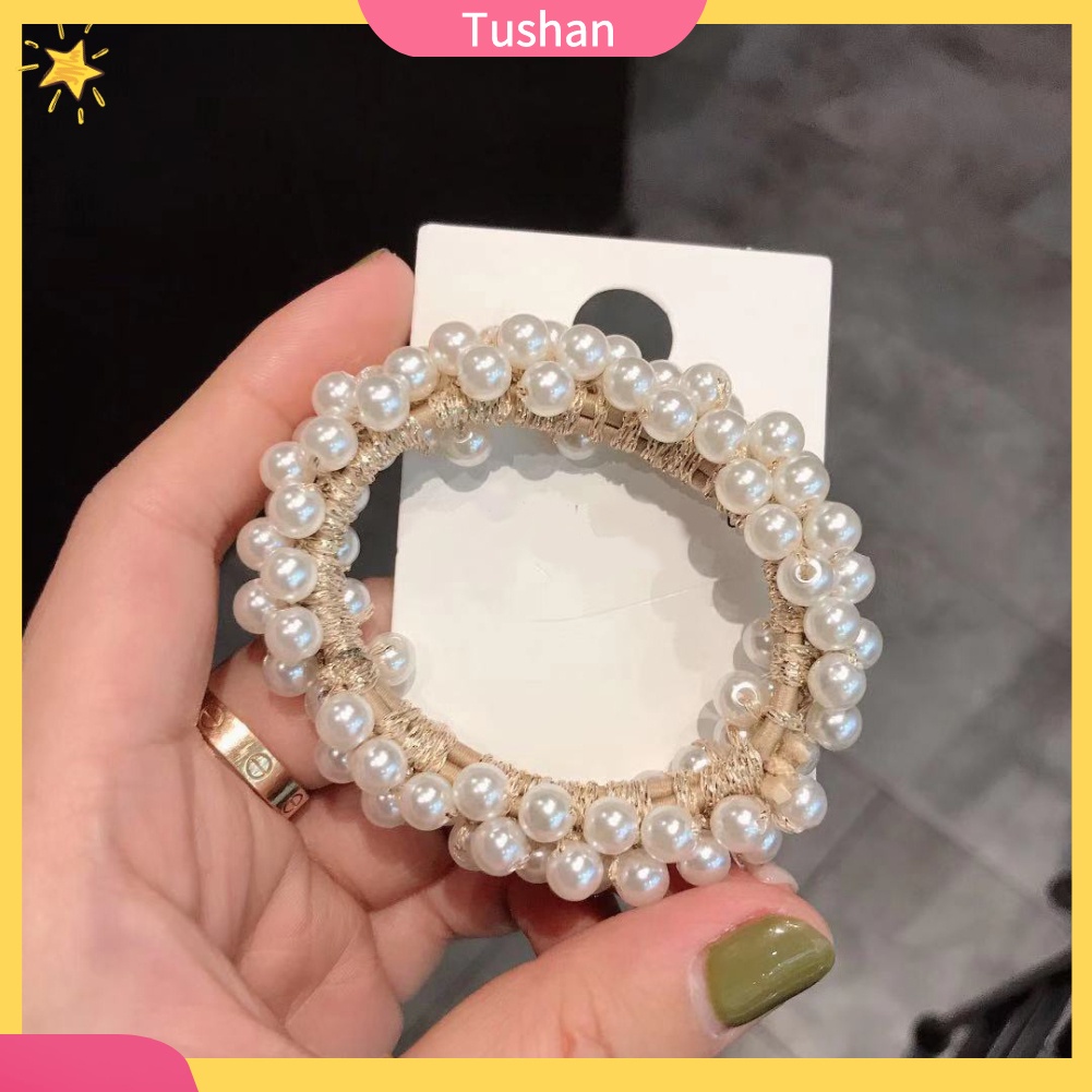 Dây Buộc Tóc Đính Ngọc Trai Nhân Tạo Thời Trang