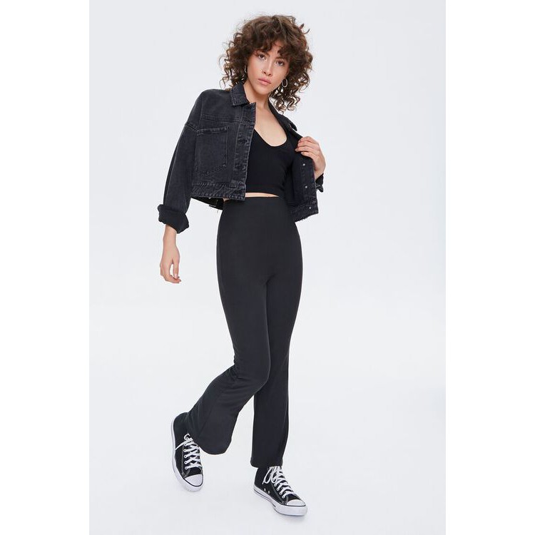 Quần ống loe lưng cao F21 tập gym yoga 2000428550