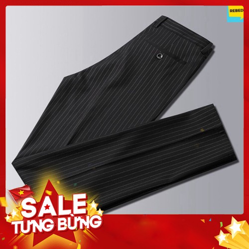 -Hàng nhập khẩu Quần âu nam kẻ sọc đen KOREA, (Mã: QAKS) quần âu phong cách Hàn Quốc phù hợp với áo sơ mi áo phông đều đ