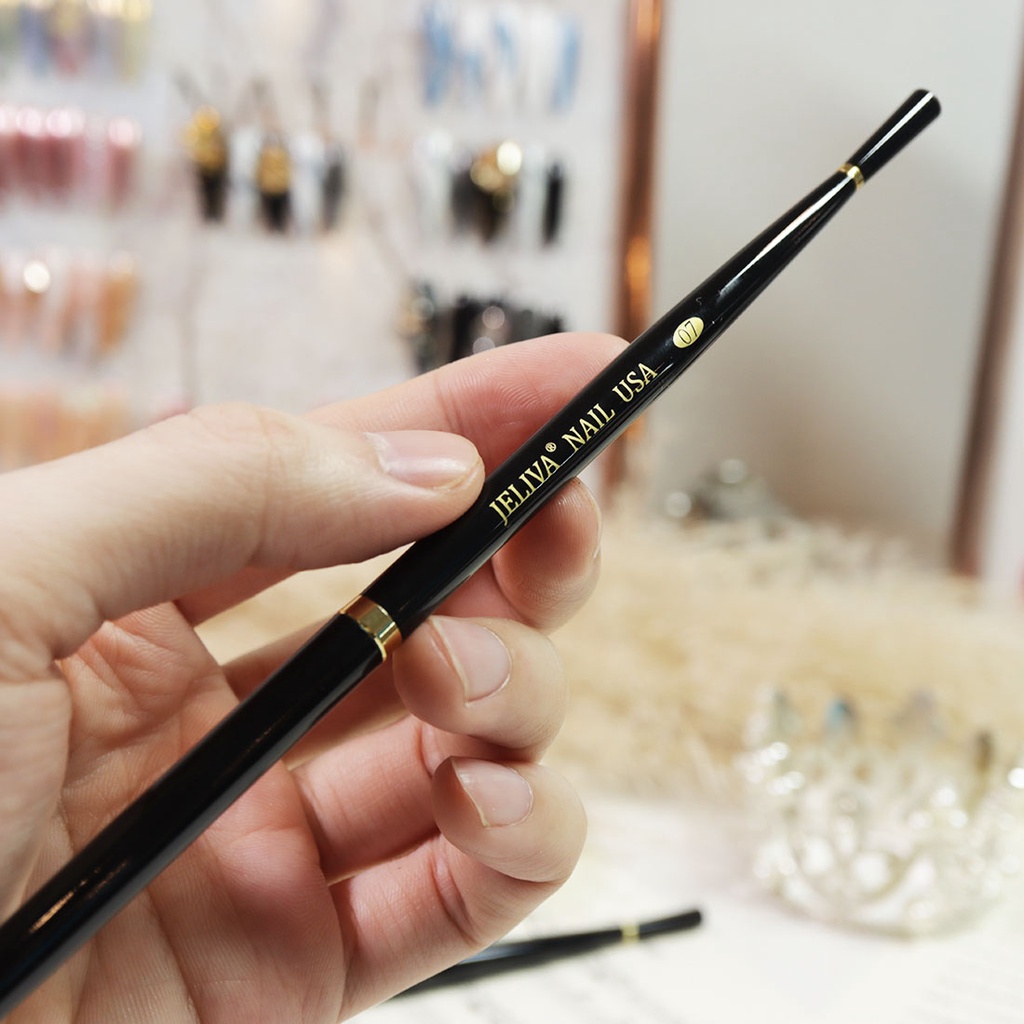 Cọ vẽ móng sơn gel nét ngắn JELIVA 6mm