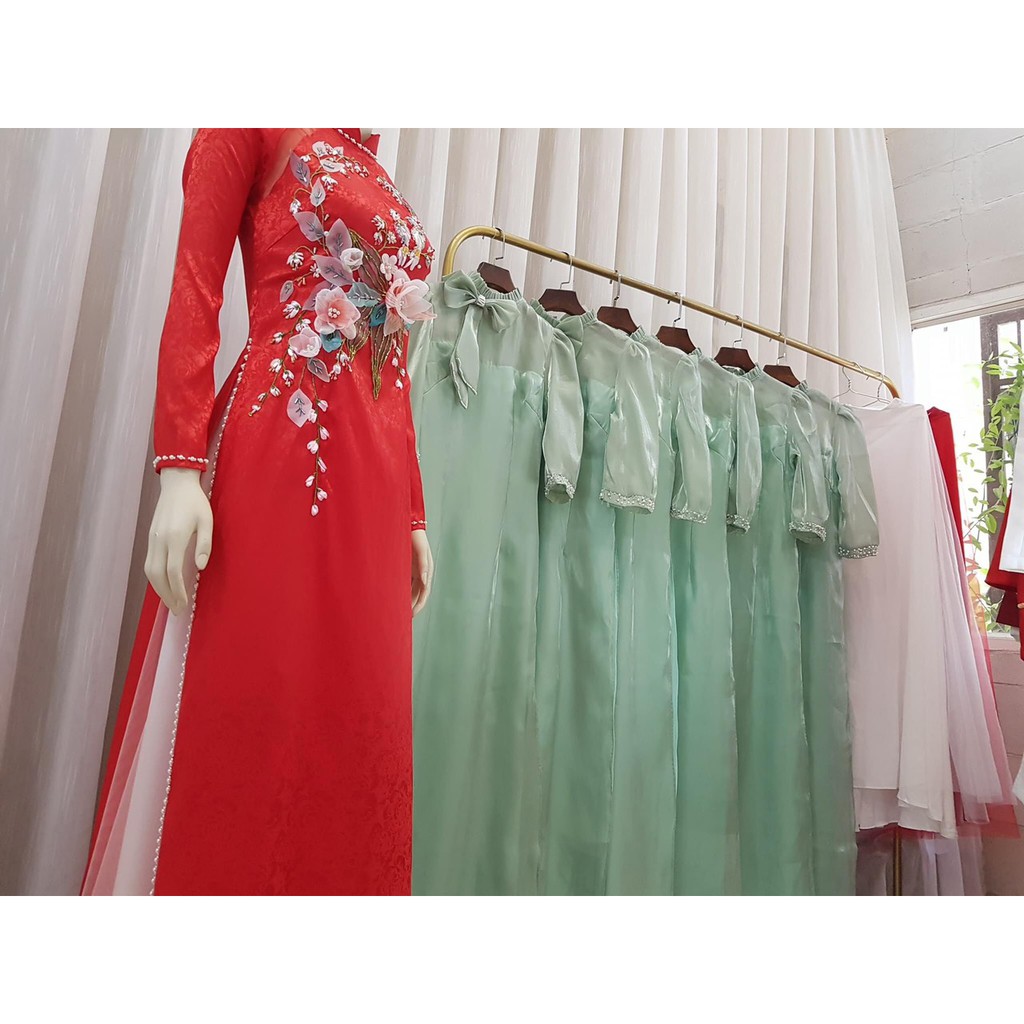 ao dai voan tơ 4 tà cao cấp