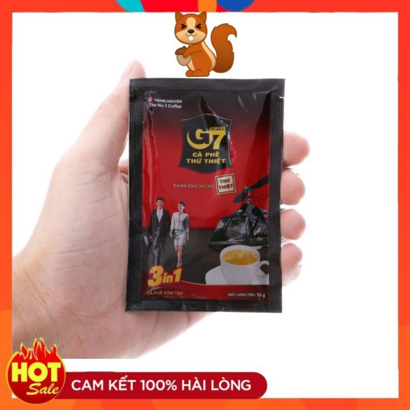 Cà phê hòa tan 3in1 G7 Trung nguyên bịch 50 gói vuông/dài( hàng chính hãng)