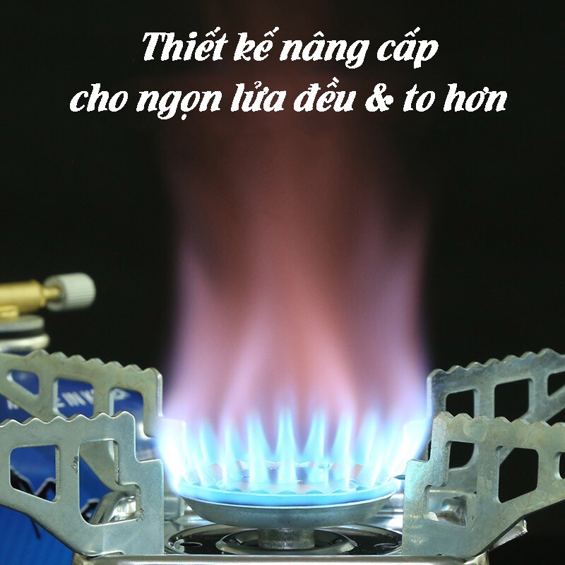 Bếp Ga Mini Gấp Gọn Mang Đi Cắm Trại Du Lịch Dã Ngoại Kèm Ống Dẫn Ga - Không Kèm Bình