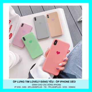 Ốp Lưng Tim Lovely Đáng Yêu Dẻo Iphone 5s/6s/6/7/8/7plus/8plus/x/xs/xsmax/11/1promax B6-1
