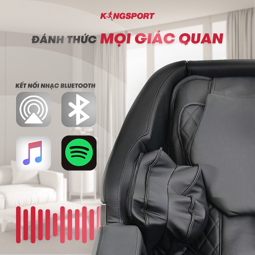 Ghế massage KINGSPORT G32 New, mẫu hot 2021, tự động mát xa đa năng, massage 3D chân thực