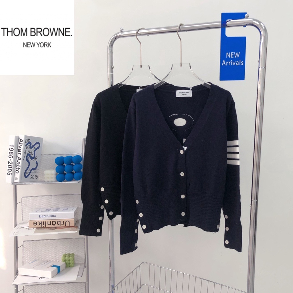Áo khoác len cardigan dày dặn cổ chữ V màu nâu nhạt thời trang sang trọng cho nữ