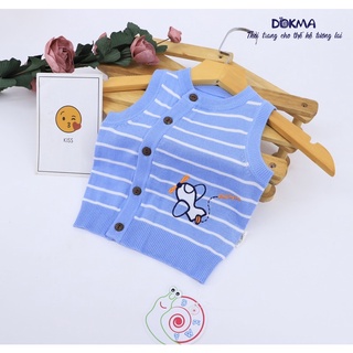 [Mã BMLT30 giảm đến 30K đơn 299K] DA761 Áo len gile cài lệch Dokma (3-9M)