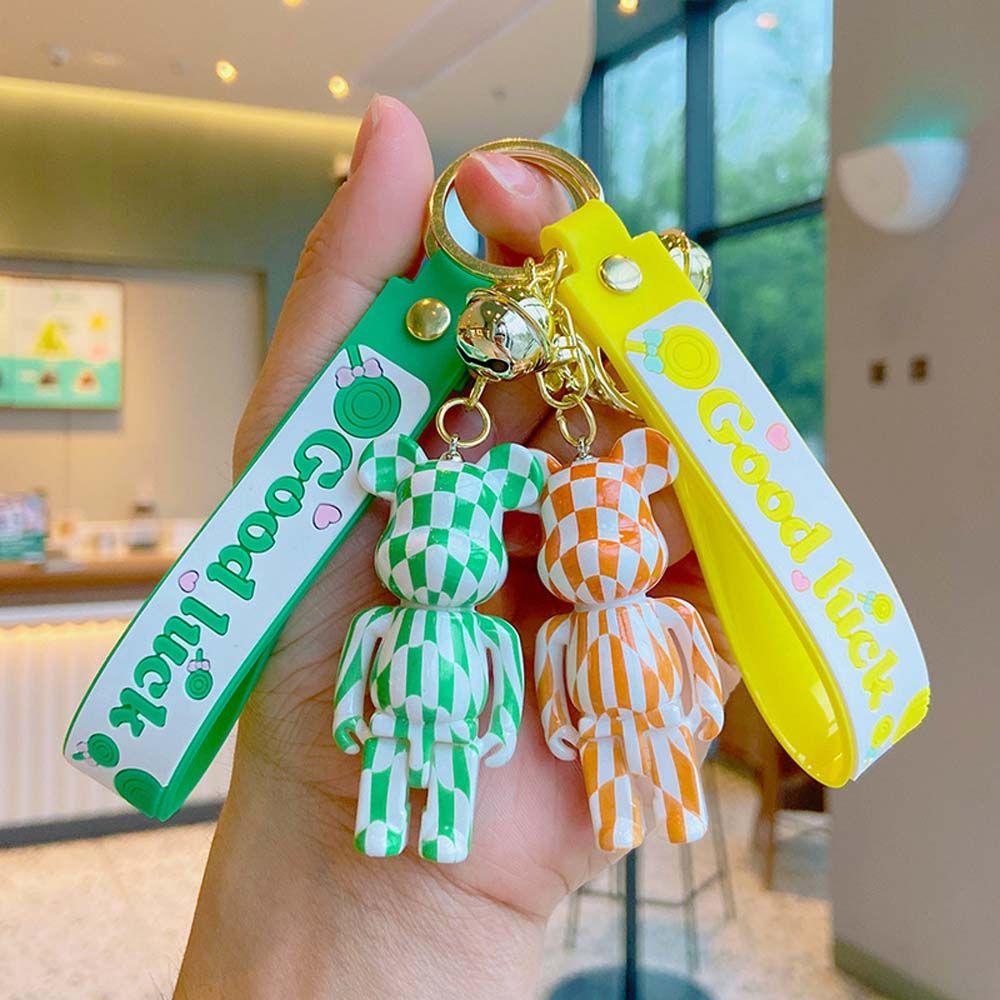 Móc Chìa Khóa Hình Gấu Bằng Acrylic Và Kim Loại Dễ Thương