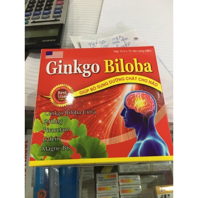 Viên uống bổ não Ginkgo Biloba 240mg hộp màu đỏ