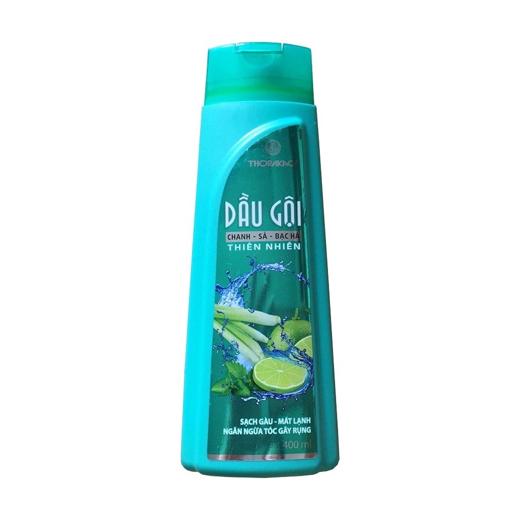 Dầu gội chanh sả bạc hà Thorakao - Sạch gàu, giảm rụng tóc 400ml