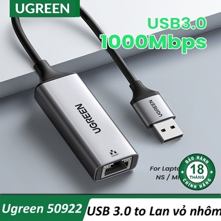 Mua Cáp chuyển USB 3.0 to Lan Vỏ Nhôm hỗ trợ 10/100/1000Mbps chính hãng Ugreen 50922