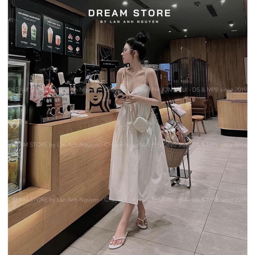 đầm maxi 2 dây dáng cao cup ngực closet, váy 2 dây đi biển , mặc ở nhà bầu bí thoải mái hàng đẹp trendy - nội y xanh