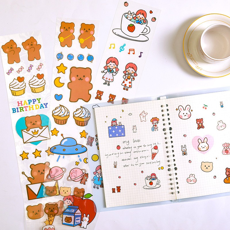 Sticker Trang Trí Điện Thoại, Máy Tính, Sổ Vở, Kệ, Hộp Văn Phòng Phẩm Kích Thước 9*53cm
