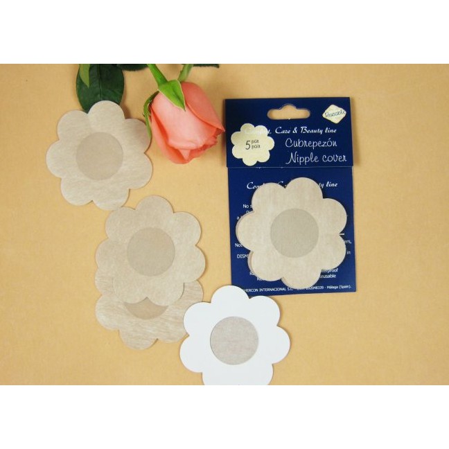 [Set 10 Cái] Miếng Dán Ngực Dùng 1 Lần, Miếng Dán Nhũ Hoa Bằng Vải mềm mại màu da giống thật không lộ
