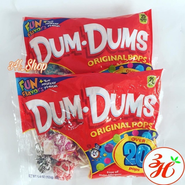 Kẹo que Dum Dums date T8/21 Mỹ