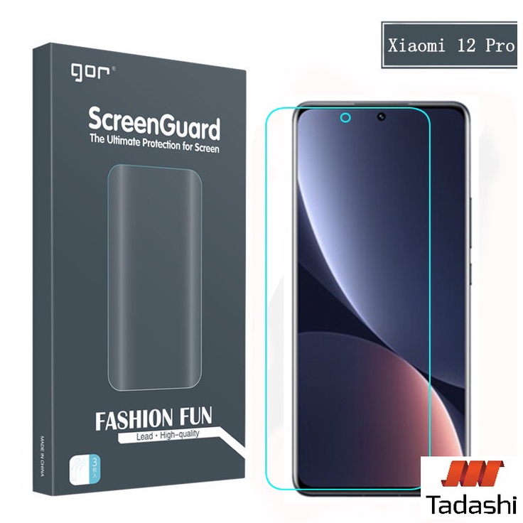 Miếng Dán Dẻo Gor Cho Xiaomi 12/ 12X, Xiaomi 12 Pro/ 13 Pro Full Màn, Dán Dẻo 3D Gor Trong Suốt, Bo Viền Cong Hãng Gor