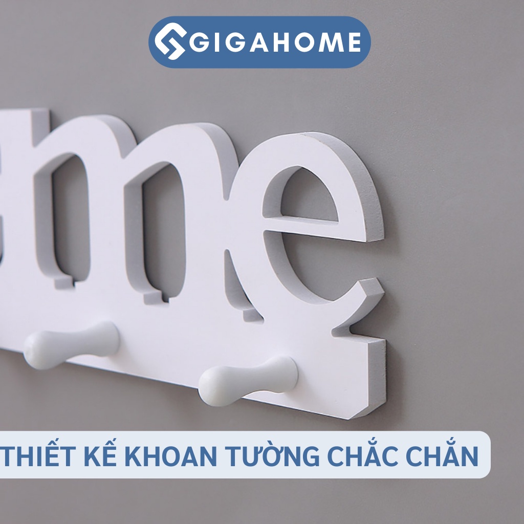 Móc Gỗ Treo Tường GIGAHOME Trang Trí Nhà Cửa Chữ Home 8786