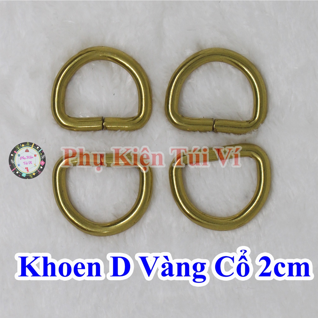 Khoen D vàng cổ 2cm