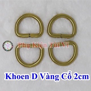 Khoen D vàng cổ 2cm