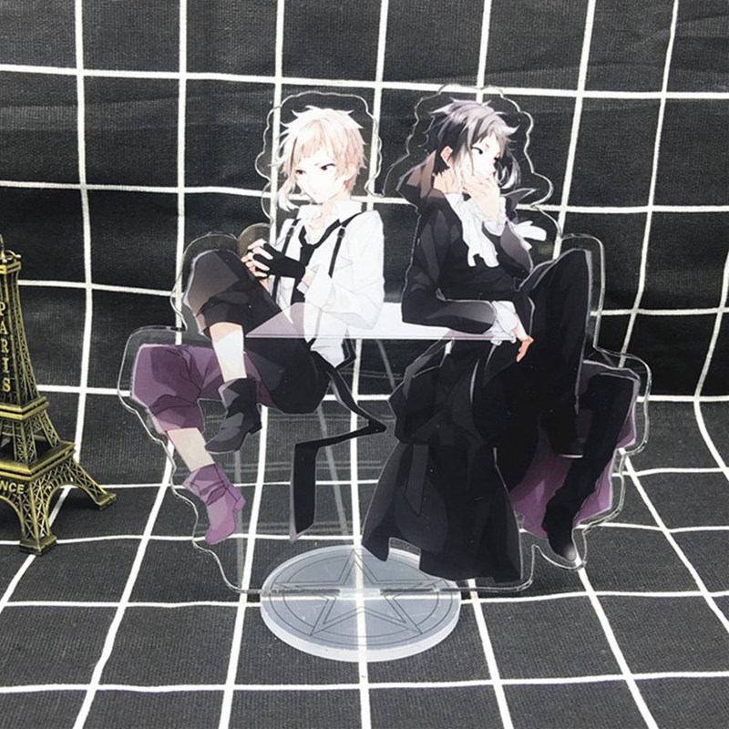 Mô hình nhựa bằng acrylic trang trí để bàn in họa tiết nhân vật anime Bungo Stray Dogs