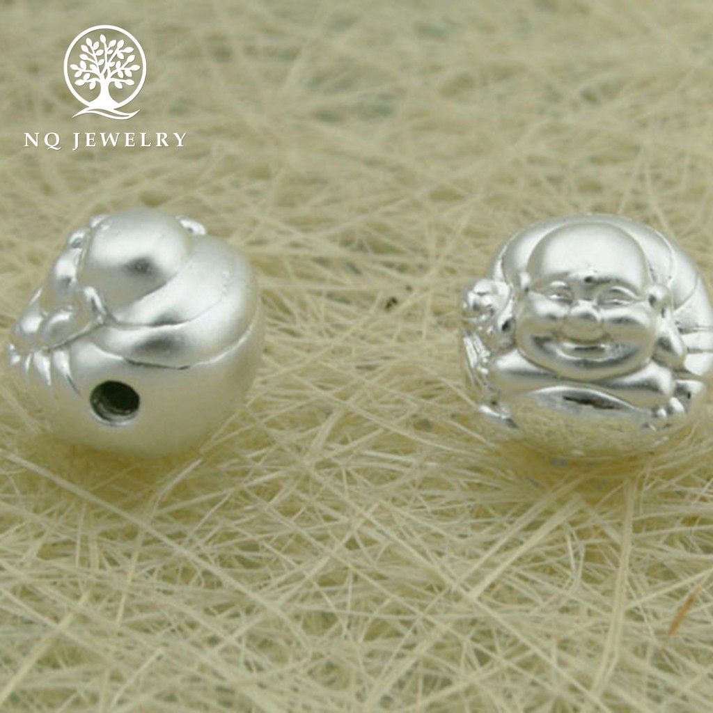 Charm bạc phật di lặc xỏ ngang - NQ Jewelry