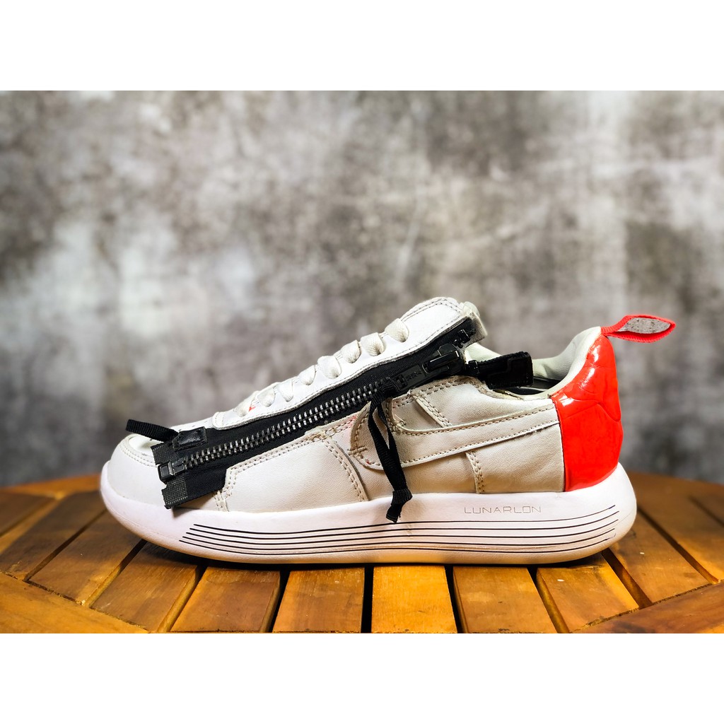 (SIZE 39) Giày thể thao chính hãng 2hand NIKE LUNAR FORCE 1 LOW ACRONYM BRIGHT CRIMSON