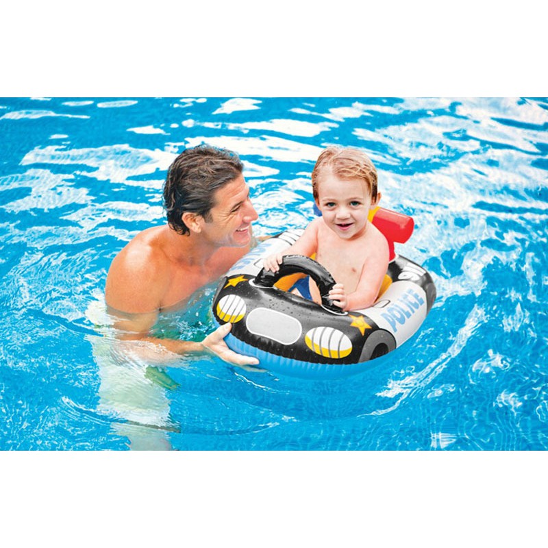 Phao bơi chống lật cho bé MILASO xỏ chân an toàn trẻ em hình ô tô, máy bay, xe công trình đáng yêu SS-001100