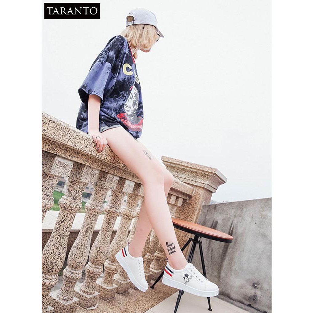 Giày thời trang nữ thể thao đế bằng TARANTO TRT-GDBNU-03-TR (màu trắng)