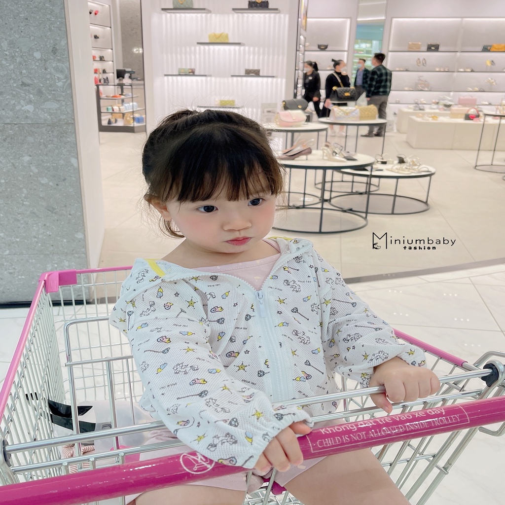 Áo chống nắng thời trang cho bé, áo bé trai/bé gái unisex chất liệu cotton thông hơi MiniumBaby-CN1190