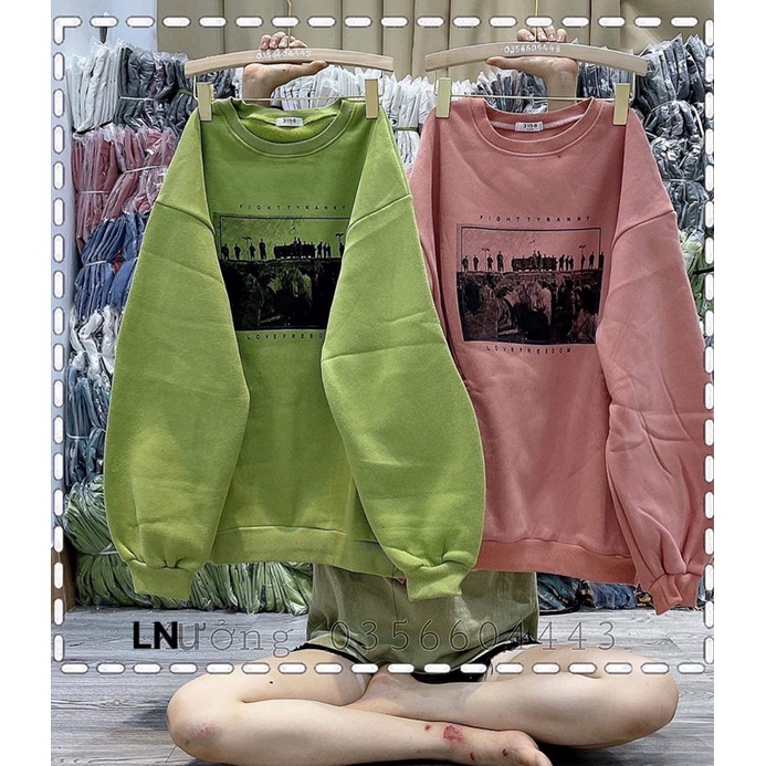 Áo SWT ảnh đen trắng FIGHT DA6