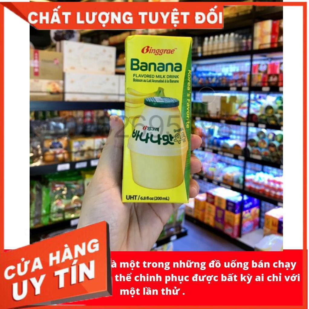 SỮA CHUỐI BINGGRAE HÀN QUỐC HỘP 200ML