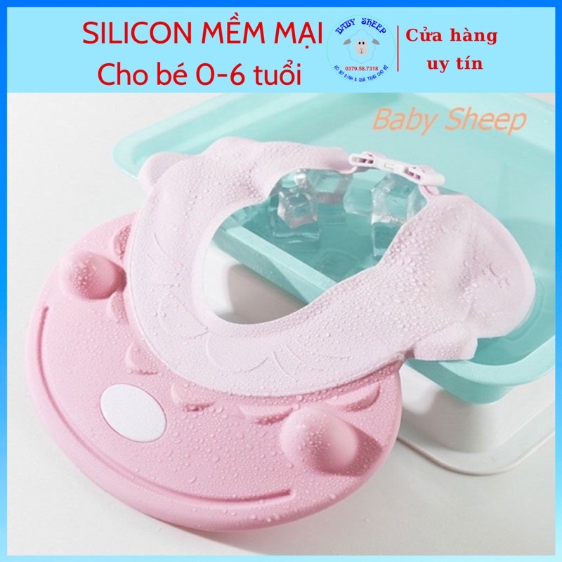 Mũ gội đầu cho bé mũ tắm cho bé silicon hàng cao cấp cực kỳ xinh xắn