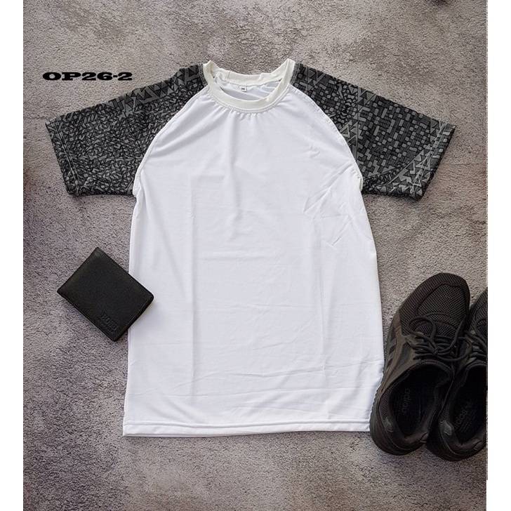 Áo thun tay phối body vải co giãn mặc mát nhiều màu dễ phối đồ