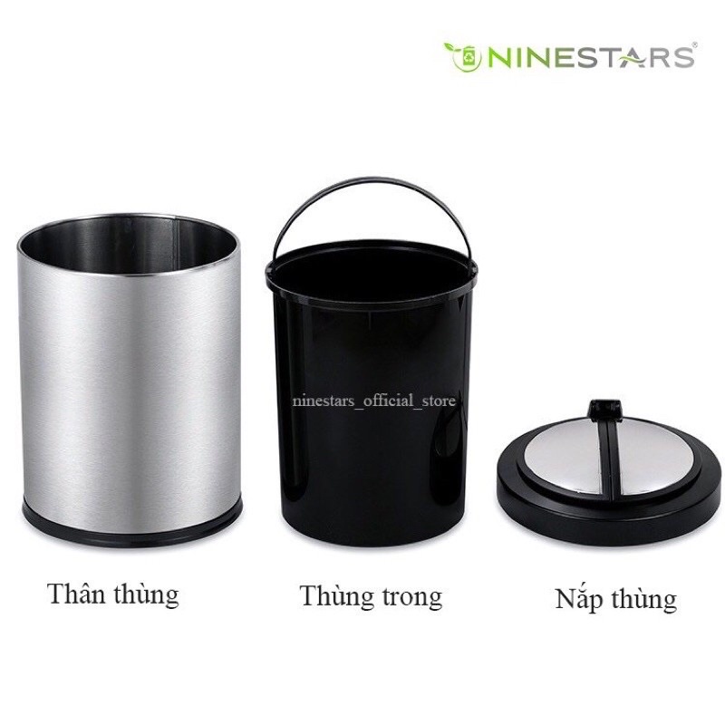 Thùng rác thông minh NINESTARS đóng mở tự động 12L