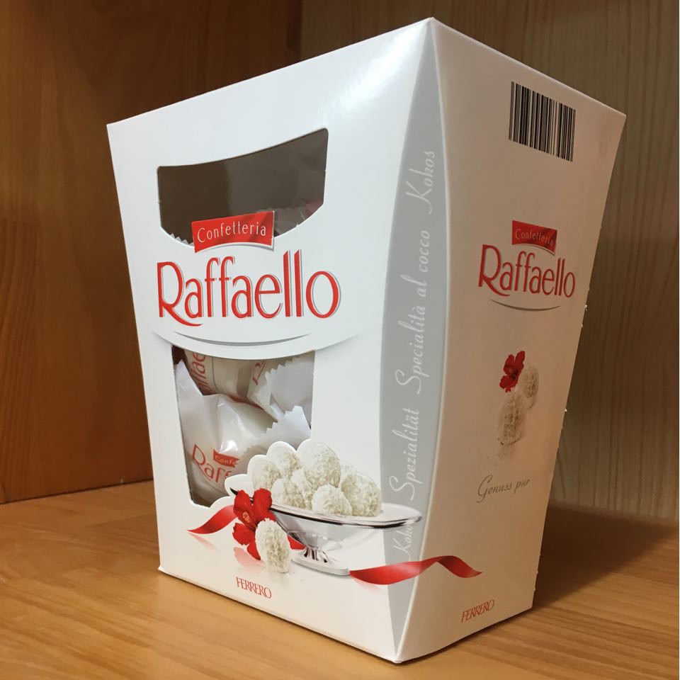 [Hộp 230gr] Socola phủ dừa Ferrero Confetteria Raffaello Đức - Date T7/2022