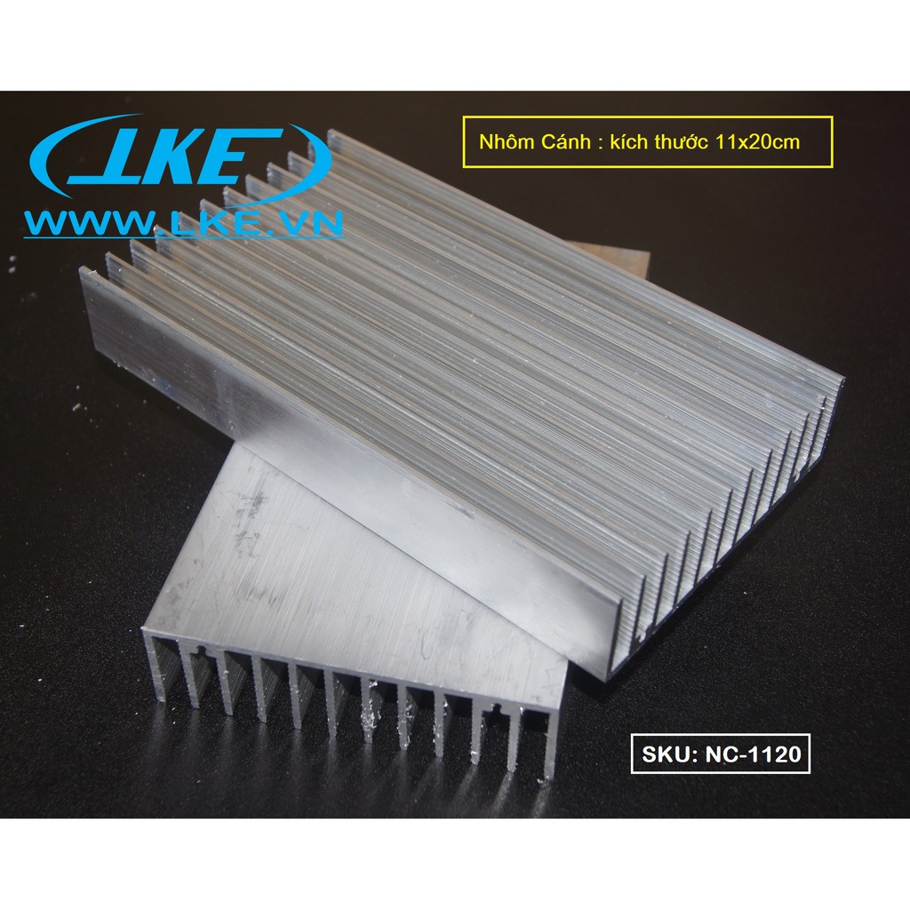 Nhôm tản nhiệt 12 cánh kích thước 20x11cm