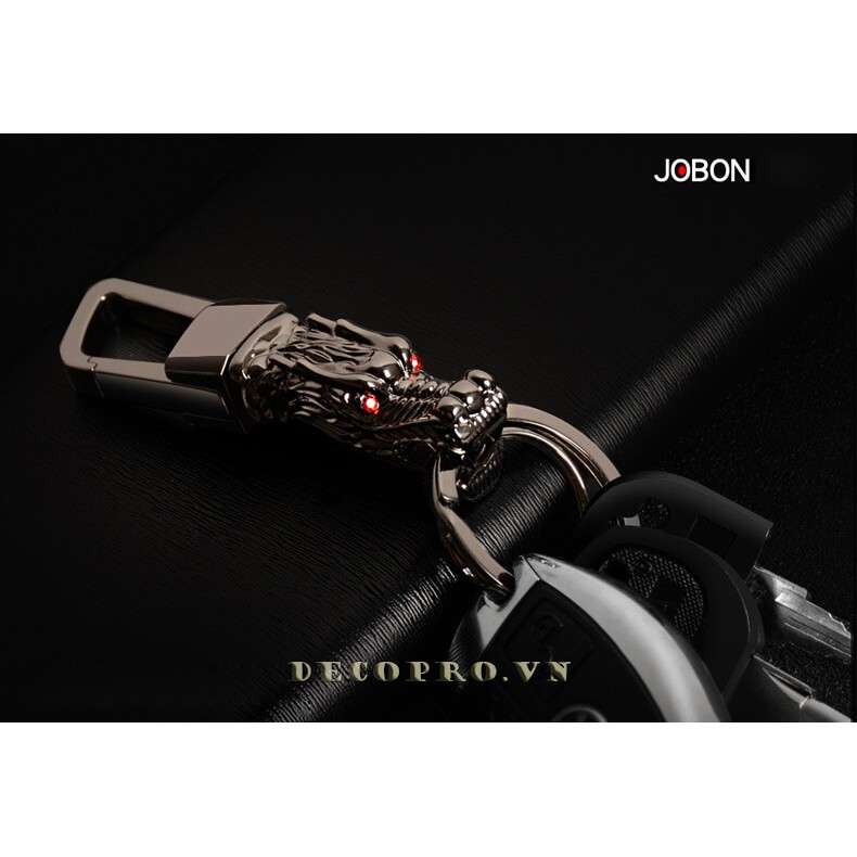 MÓC KHÓA ĐẦU RỒNG JOBON FULLBOX Mắt Đỏ