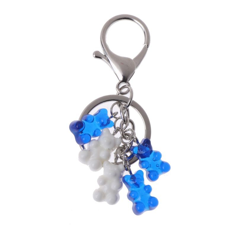 Móc khóa trang trí gấu resin xinh xắn đáng yêu
