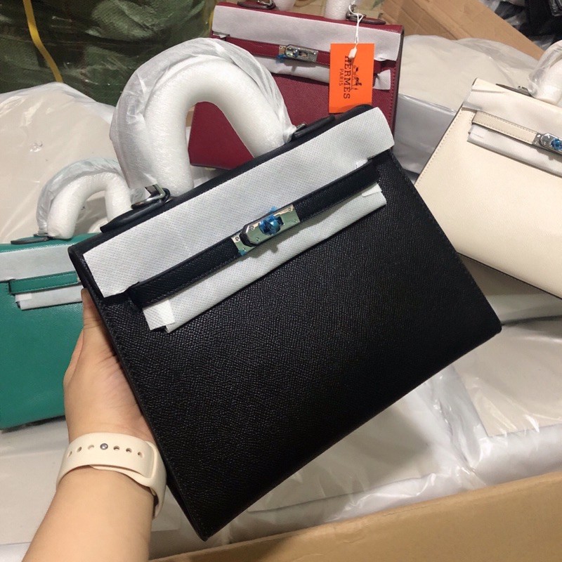 Túi H.M Kelly size 25cm khoá bạc