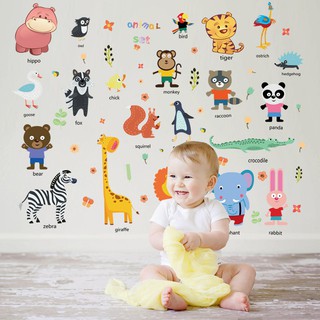 decal dán tường vườn thú tiếng anh