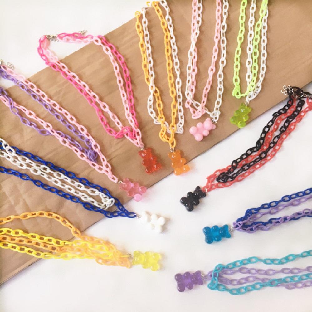 Vòng Cổ Choker Mặt Gấu Hoạt Hình 2Life Vui Nhộn Màu Kẹo Harajuku Cho Nữ