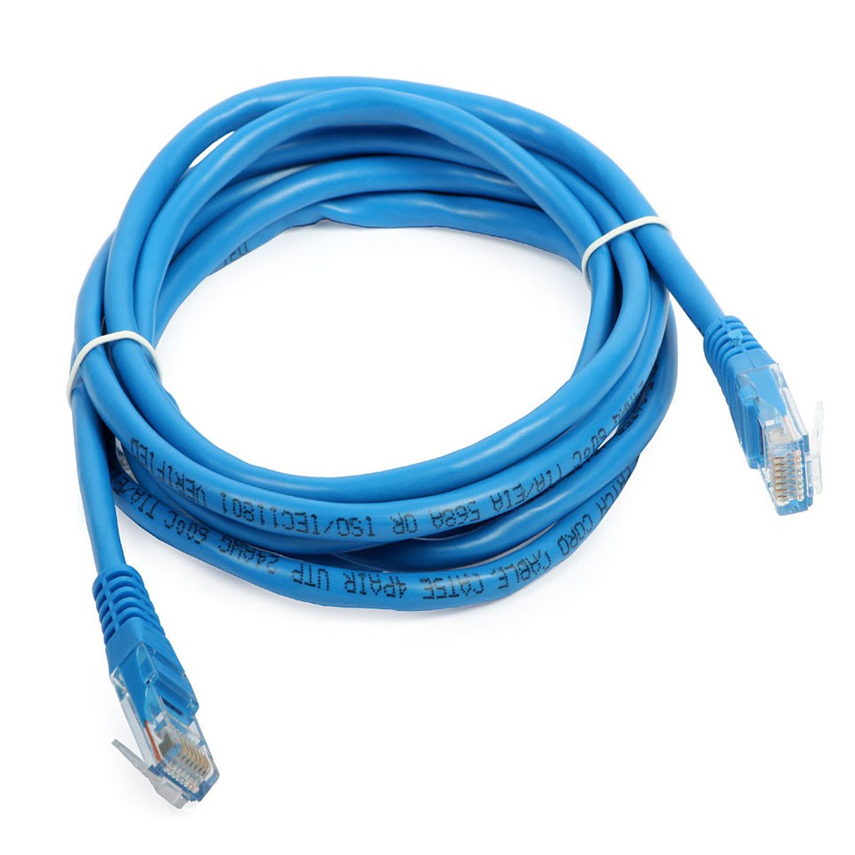 Cáp mạng AMP Commscope Cat 6 UTP Chính hãng - Gigabit Ethernet (1000Mbps) đầu đúc sẵn độ dài 2,5,10,15,20,30 mét