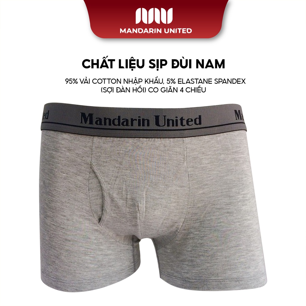 Quần lót nam MANDARIN UNITED sịp đùi cơ bản cotton cao cấp - MUCSD010