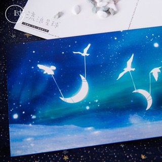 Set 5 postcard dạ quang siêu đẹp