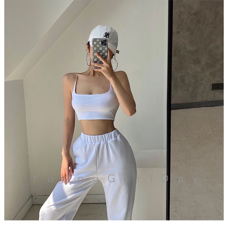Áo croptop cổ vuông 2 lớp Ulzzang
