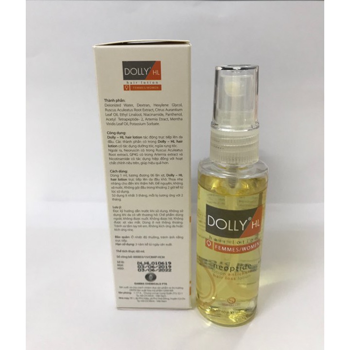 Dưỡng tóc - Ngừa rụng tóc DOLLY HL Hair Lotion 60ml