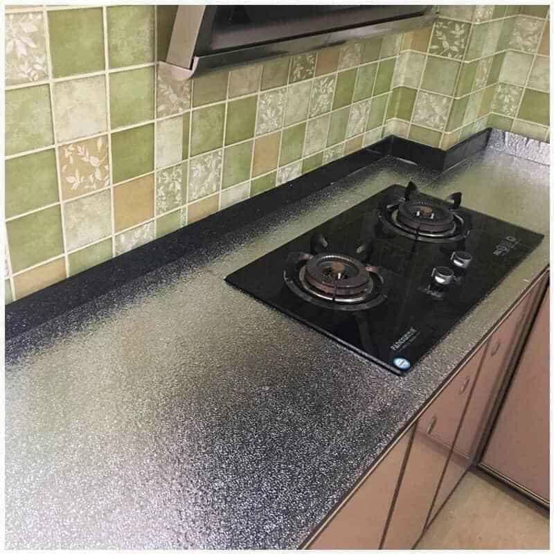 Cuộn 2m DECAL GIẤY BẠC BÓNG dán bếp chống thấm tiện lợi ( loại nhăn khổ 2m* 60cm)