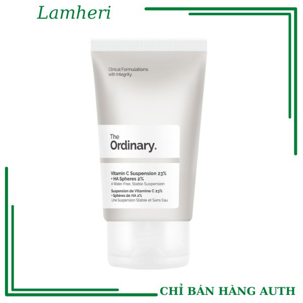 [Bill hàn] Kem Dưỡng Trắng Vitamin C Suspension 23% + HA Spheres 2% - The Ordinary