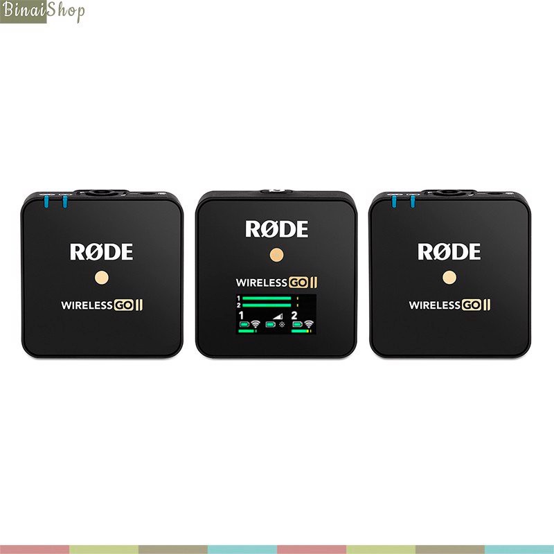 Rode Wireless GO II - Micro Thu Âm Không Dây Cao Cấp Cho Máy Ảnh, Tự Động Lưu Bản Ghi, Hoạt Động 7 Giờ